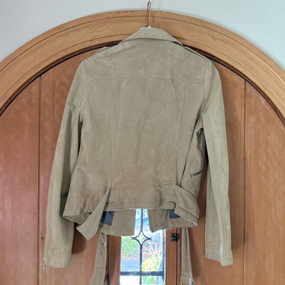 BAGATELLE.NYC Suede Jacket, SANDSTONE, Size Medium - Picture 3 of 6